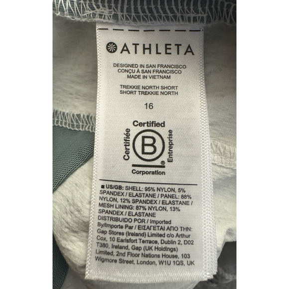 Athleta Trekkie North Short-Ethereal Bloom Magnolia White Size 16 - Picture 7 of 7